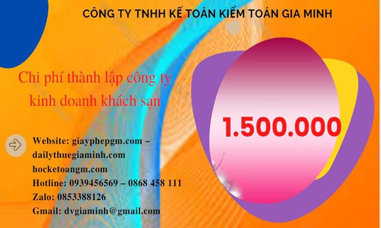 Phí thành lập công ty kinh doanh khách sạn ở Quận Hà Đông