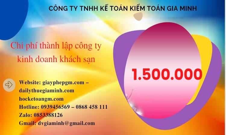 Phí thành lập công ty kinh doanh khách sạn ở Quận Hai Bà Trưng