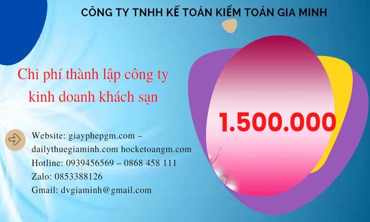 Phí thành lập công ty kinh doanh khách sạn ở Quận Ninh Kiều