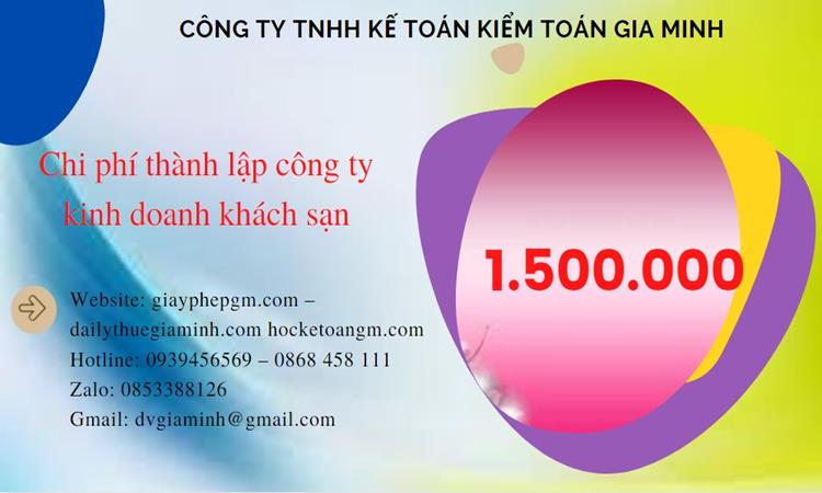 Phí thành lập công ty kinh doanh khách sạn ở Quận Tân Phú