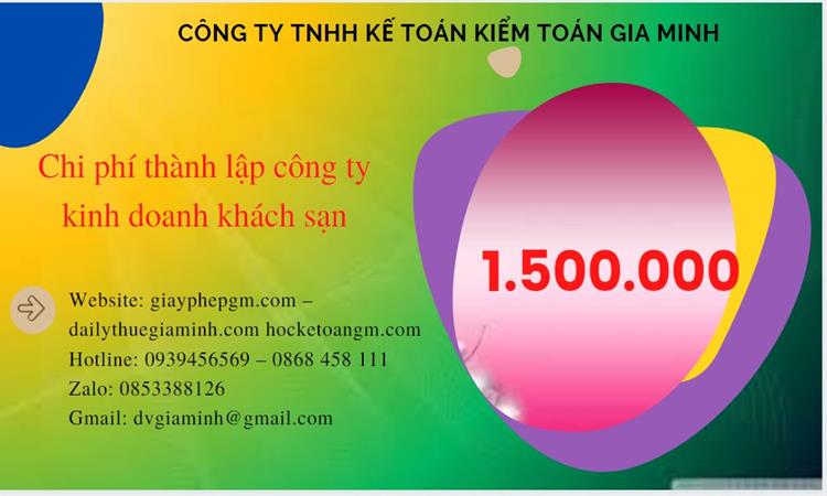 Phí thành lập công ty kinh doanh khách sạn ở Thái Nguyên