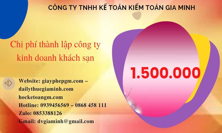 Phí thành lập công ty kinh doanh khách sạn ở Thành phố Phủ Lý