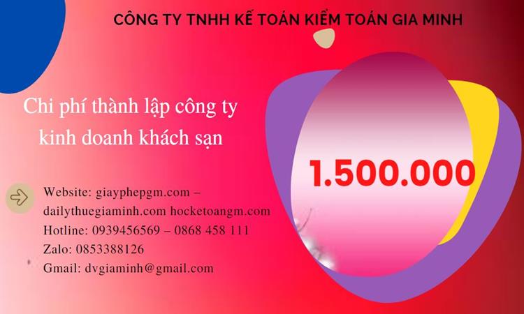 Phí thành lập công ty kinh doanh khách sạn ở Thị xã Duy Tiên