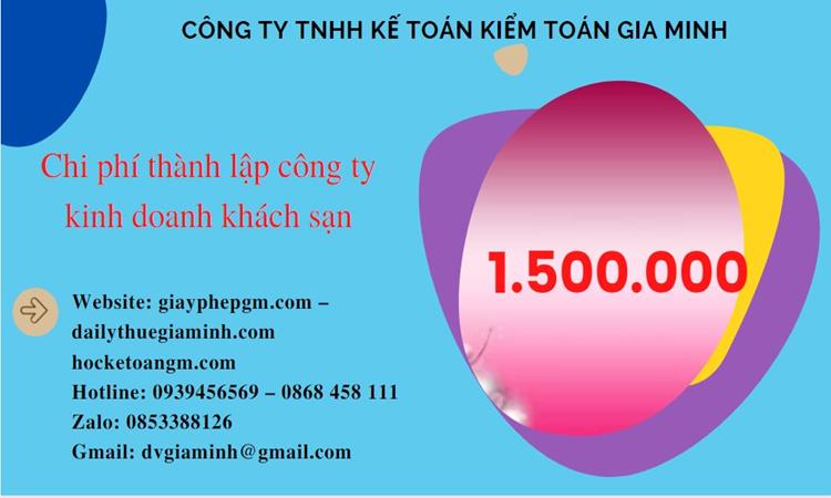 Phí thành lập công ty kinh doanh khách sạn ở Thị Xã Sơn Tây