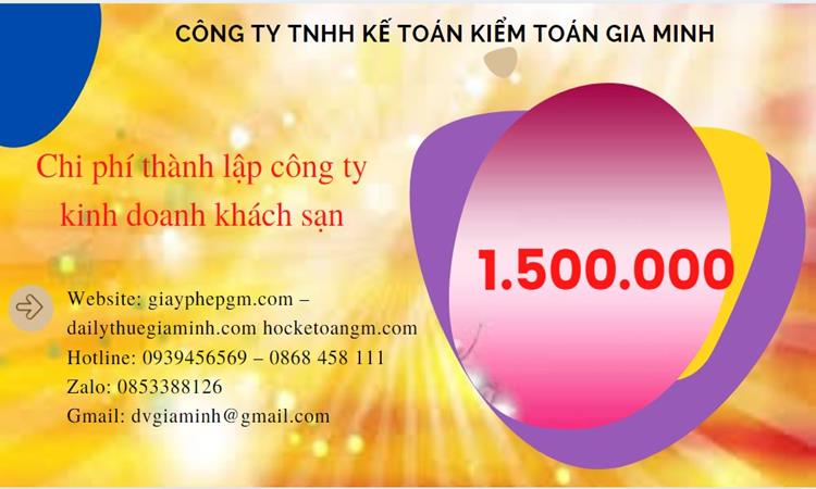 Phí thành lập công ty kinh doanh khách sạn ở Thừa Thiên Huế