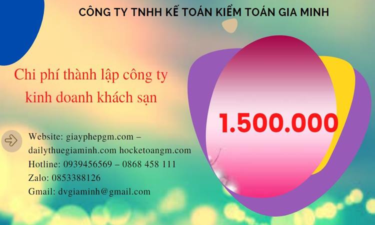 Phí thành lập công ty kinh doanh khách sạn ở Tiền Giang