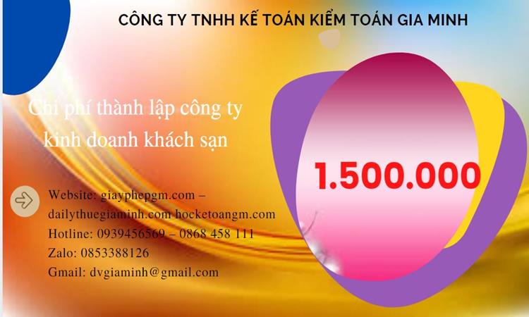 Phí thành lập công ty kinh doanh khách sạn ở Quận Hải Châu