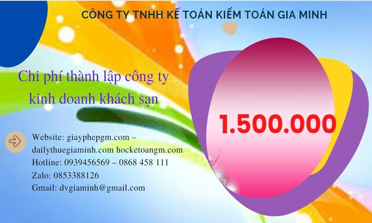 Phí thành lập công ty kinh doanh khách sạn ở TP Đà Nẵng