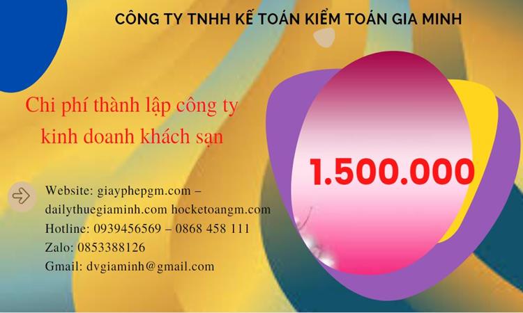 Phí thành lập công ty kinh doanh khách sạn ở TP Hưng Yên