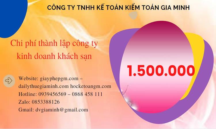 Phí thành lập công ty kinh doanh khách sạn ở TT Huế