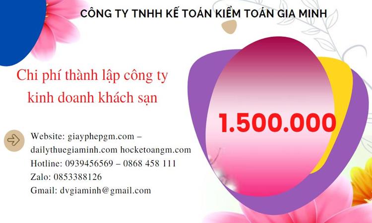 Phí thành lập công ty kinh doanh khách sạn ở Vĩnh Phúc