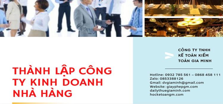 Quy trình thành lập công ty kinh doanh nhà hàng năm 2021 Huyện Quốc Oai