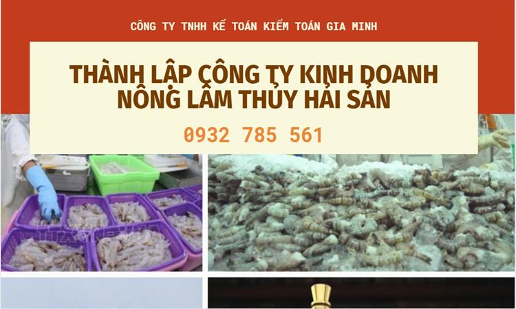 Thành lập công ty kinh doanh nông lâm thủy hải sản tại Bình Định