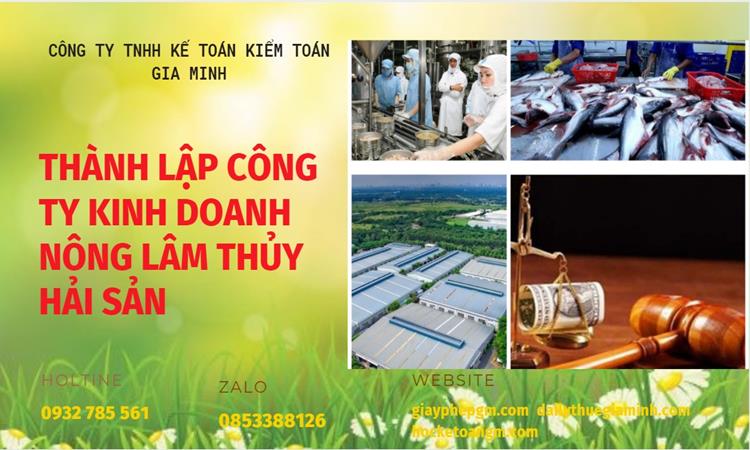 Thành lập công ty kinh doanh nông lâm thủy hải sản tại Bình Phước