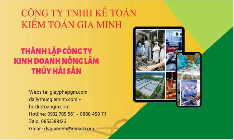 Thành lập công ty kinh doanh nông lâm thủy hải sản tại Huyện Ân Thi