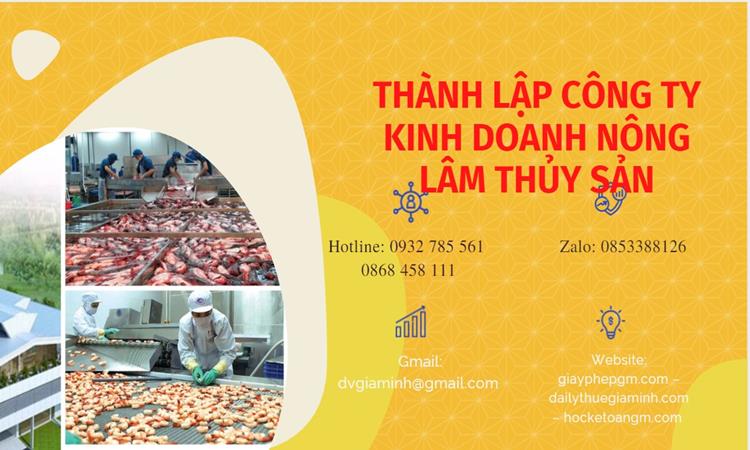 Thành lập công ty kinh doanh nông lâm thủy hải sản tại Huyện Cần Giờ
