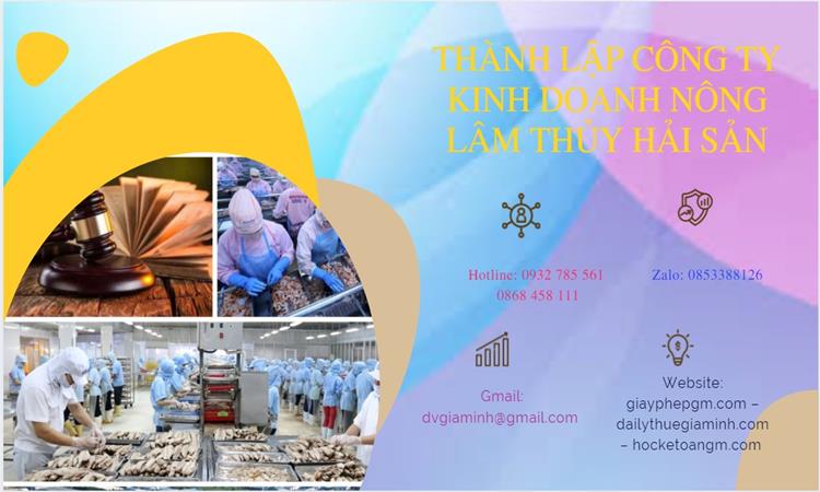 Thành lập công ty kinh doanh nông lâm thủy hải sản tại Huyện Củ Chi