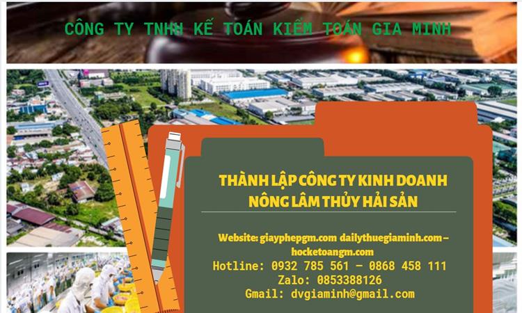 Thành lập công ty kinh doanh nông lâm thủy hải sản tại Huyện Từ Liêm