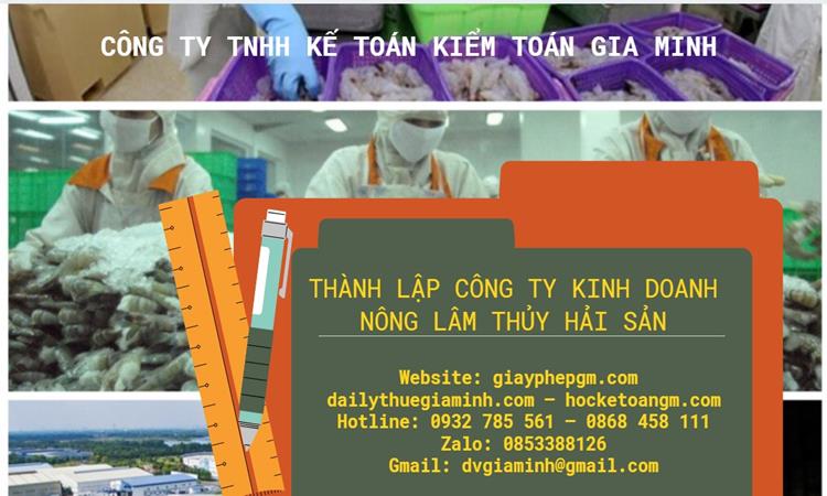 Thành lập công ty kinh doanh nông lâm thủy hải sản tại Huyện Ứng Hòa