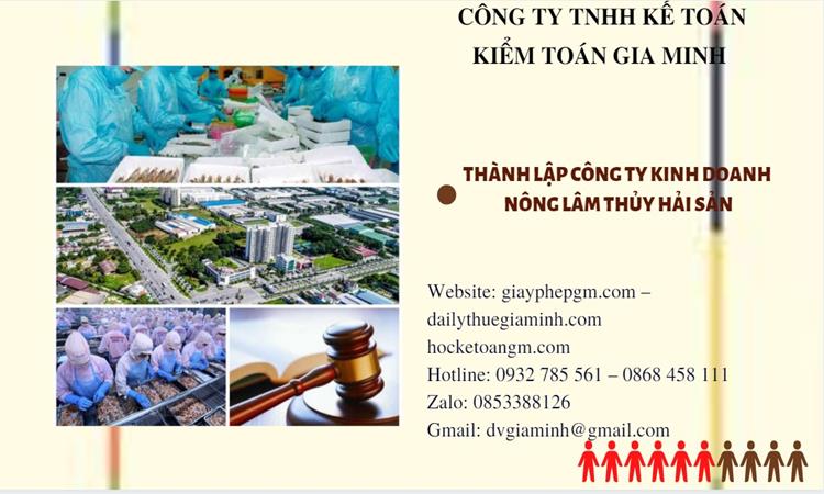 Thành lập công ty kinh doanh nông lâm thủy hải sản tại Quận 4