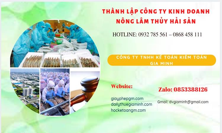 Thành lập công ty kinh doanh nông lâm thủy hải sản tại Quận Cầu Giấy