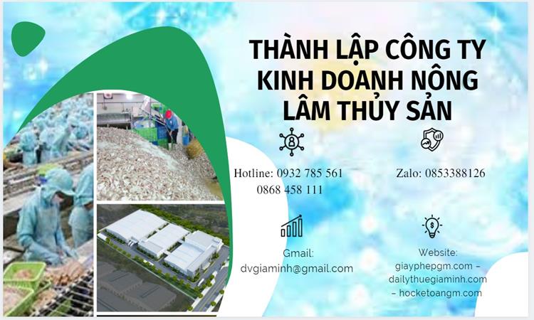 Thành lập công ty kinh doanh nông lâm thủy hải sản tại Quận Thốt Nốt