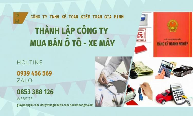 Thành lập công ty mua bán ô tô - xe máy tại Hải Phòng