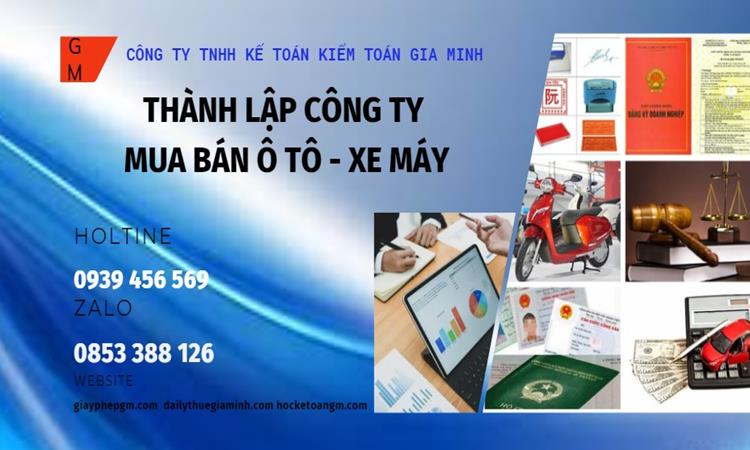 Thành lập công ty mua bán ô tô - xe máy tại Huyện Thanh Liêm