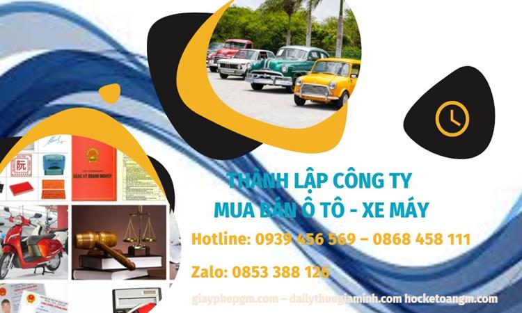 Thành lập công ty mua bán ô tô - xe máy tại Sóc Trăng