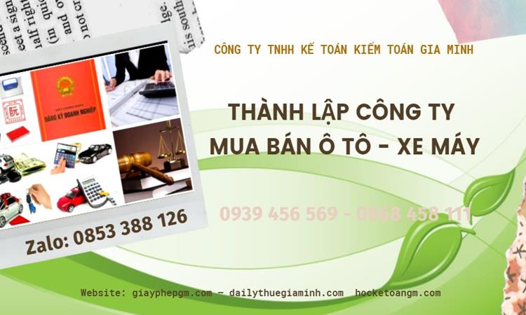 Thành lập công ty mua bán ô tô - xe máy tại Thành Phố Hải Phòng
