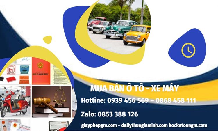 Thành lập công ty mua bán ô tô - xe máy tại Thị Xã Sơn Tây