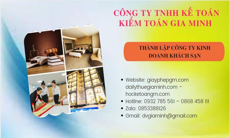 Thành lập công ty khách sạn tại Bắc Kạn trọn gói
