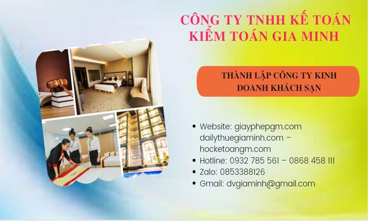 Thành lập công ty khách sạn tại Bến Tre trọn gói
