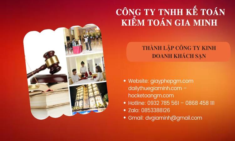Thành lập công ty khách sạn tại Điện Biên trọn gói