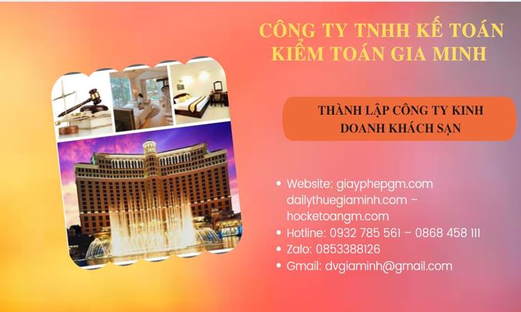 Thành lập công ty khách sạn tại Hà Nam trọn gói