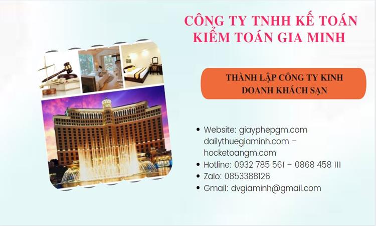 Thành lập công ty khách sạn tại Hà Tĩnh trọn gói
