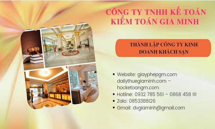 Thành lập công ty khách sạn tại Huyện Ba Vì trọn gói