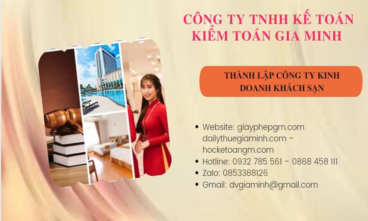 Thành lập công ty khách sạn tại Huyện Mê Linh trọn gói