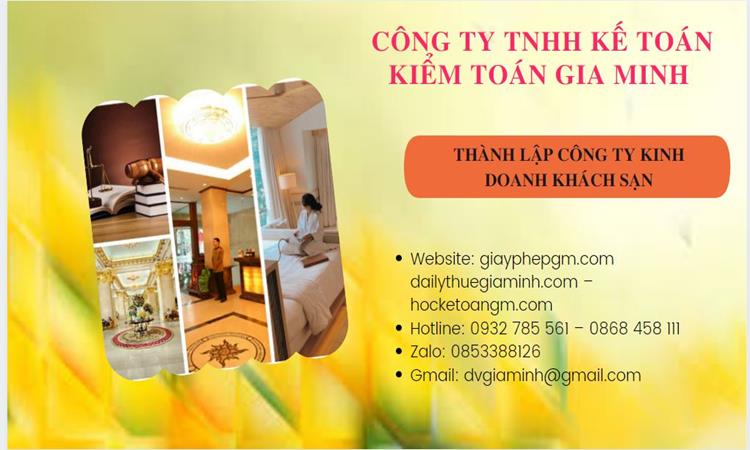 Thành lập công ty khách sạn tại Huyện Phù Cừ trọn gói