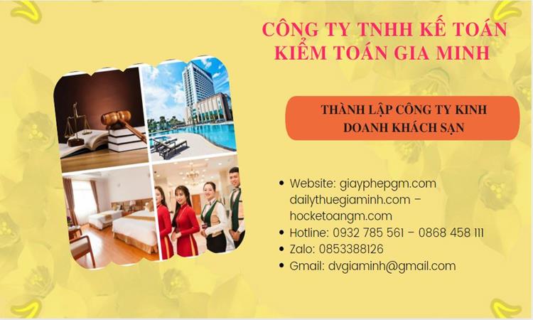 Thành lập công ty khách sạn tại Huyện Thường Tín trọn gói
