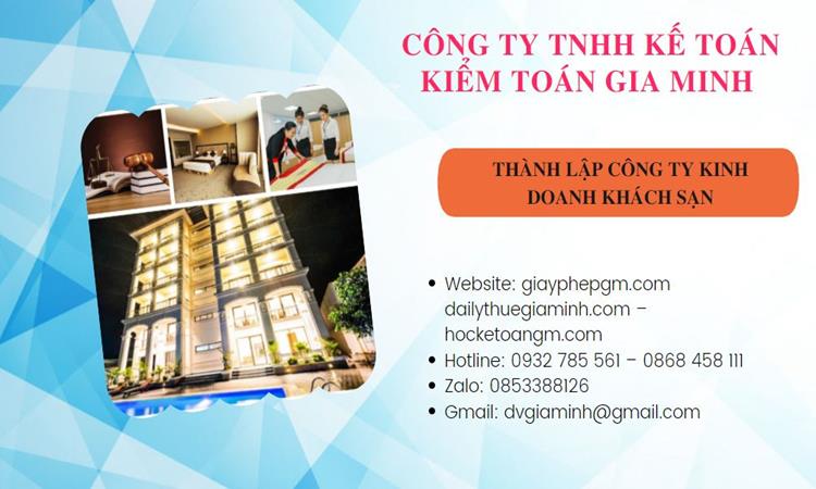Thành lập công ty khách sạn tại Long An trọn gói