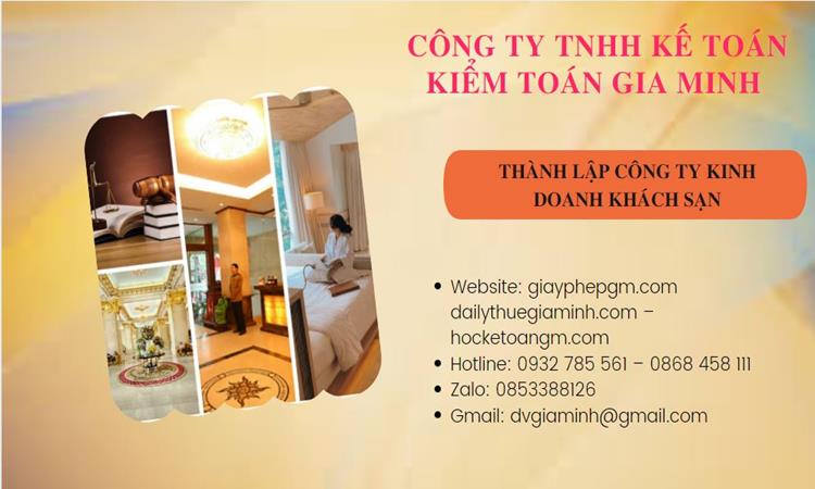 Thành lập công ty khách sạn tại Quận 3 trọn gói