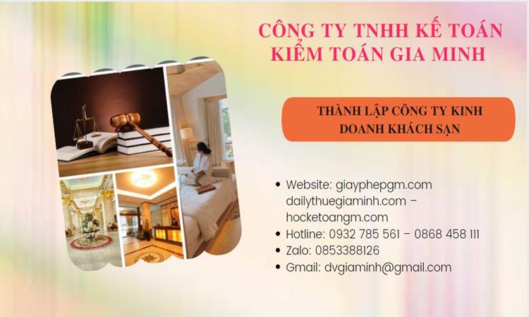Thành lập công ty khách sạn tại Quận 8 trọn gói
