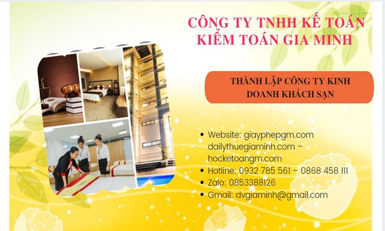 Thành lập công ty khách sạn tại Quận Ba Đình trọn gói