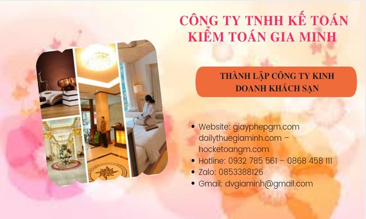Thành lập công ty khách sạn tại Quận Bình Thủy trọn gói