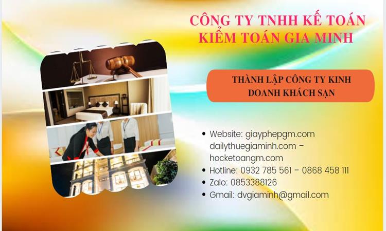 Thành lập công ty khách sạn tại Quận Hoàng Mai trọn gói