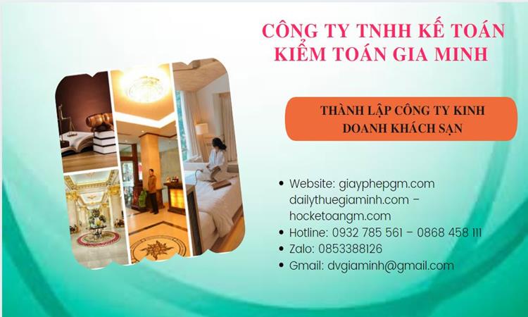 Thành lập công ty khách sạn tại Quận Tây Hồ trọn gói