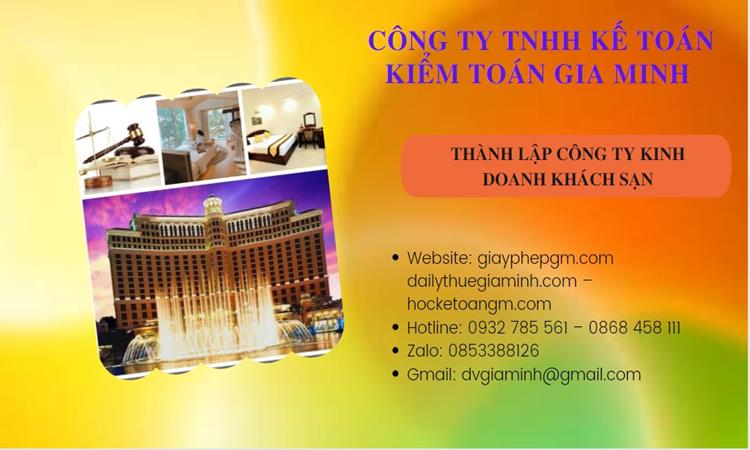 Thành lập công ty khách sạn tại Quảng Ngãi trọn gói