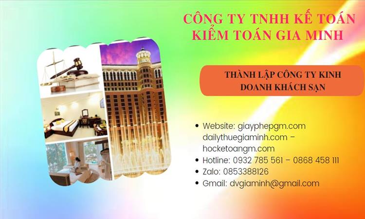 Thành lập công ty khách sạn tại Thái Nguyên trọn gói