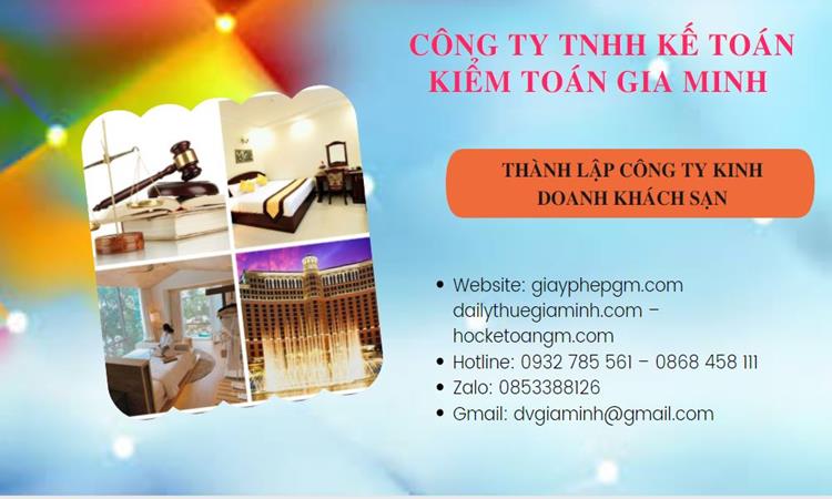 Thành lập công ty khách sạn tại Tiền Giang trọn gói